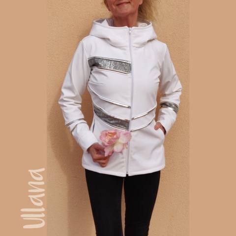 Softshell jaknica - Bela s srebrno 1147